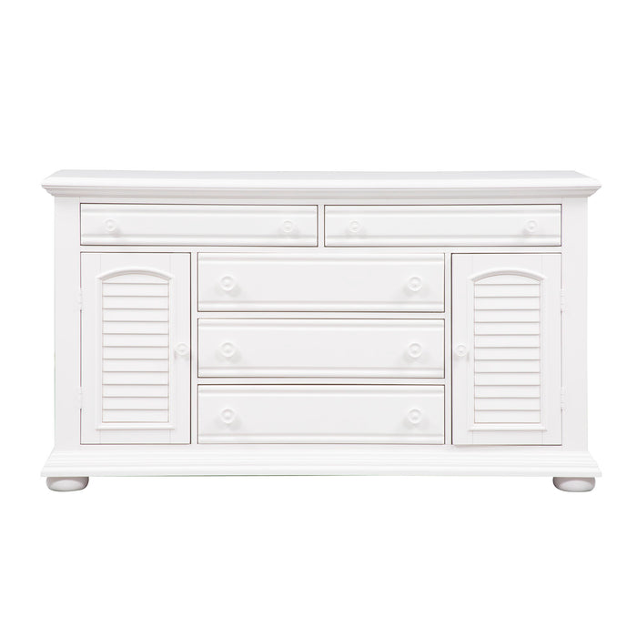 Summer House - 2 Door 5 Drawer Dresser - Oyster White – Dressers by Liberty Furniture at Furniture Wholesale Plus , Nashville furniture store