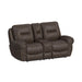 Topeka - Loveseat With Console, Hidden Cups - Rocky Brown – Reclining Loveseats by Elements International at Furniture Wholesale Plus , Nashville furniture store