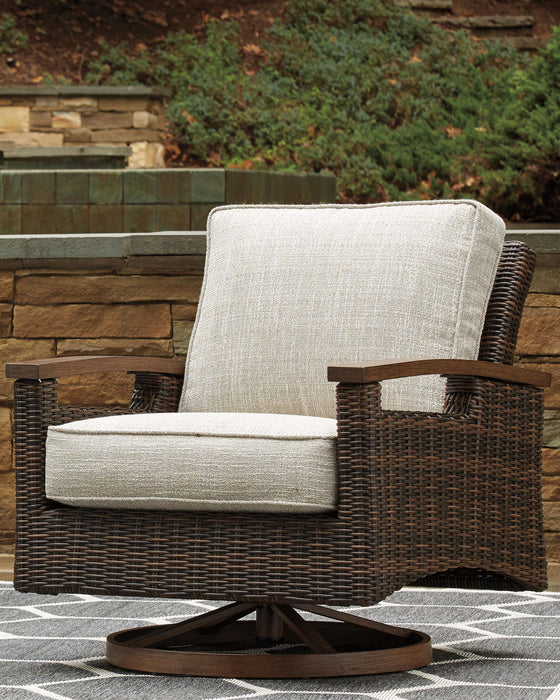 Paradise Trail - Swivel Lounge Chair (Set of 2) - Medium Brown – Chair Sets by Signature Design by Ashley® at Furniture Wholesale Plus , Nashville furniture store