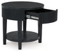 Marstream - Round End Table - Black – End Tables by Signature Design by Ashley® at Furniture Wholesale Plus , Nashville furniture store