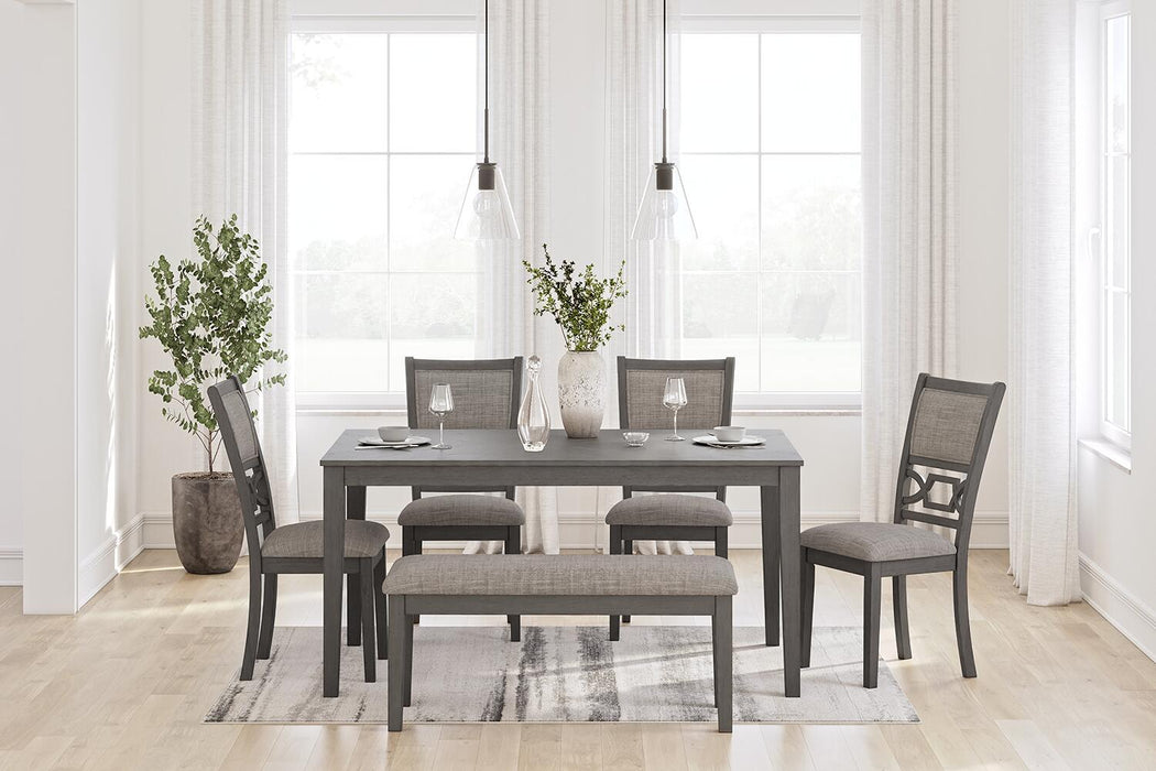Wrenning - Dining Room Table Set (Set of 6) - Gray – 6 Piece Dining Room Sets by Signature Design by Ashley® at Furniture Wholesale Plus , Nashville furniture store