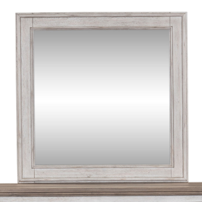 Heartland - Landscape Mirror - Antique White / Tobacco Tops – Landscape Mirrors by Liberty Furniture at Furniture Wholesale Plus , Nashville furniture store