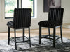 Mervannie - Upholstered Barstool (Set of 2) - Black – Stool Sets by Signature Design by Ashley® at Furniture Wholesale Plus , Nashville furniture store