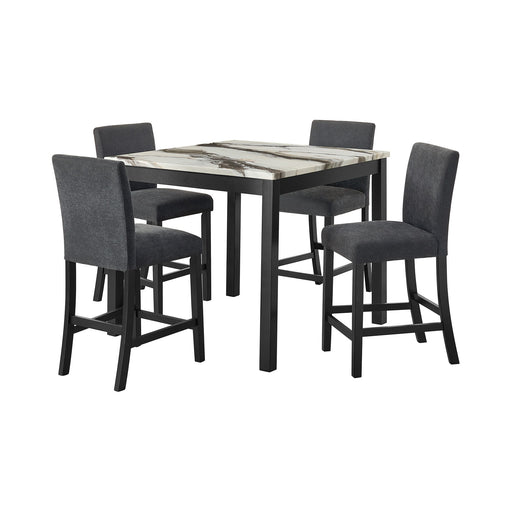 Dalia - 5 Piece Square Counter Set - Black – 5 Piece Dining Room Sets by Elements International at Furniture Wholesale Plus , Nashville furniture store