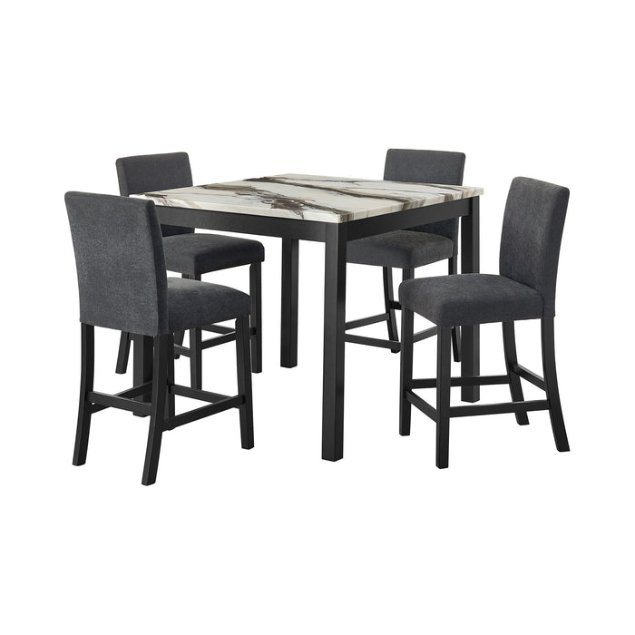 Dalia - 5 Piece Square Counter Set - Black – 5 Piece Dining Room Sets by Elements International at Furniture Wholesale Plus , Nashville furniture store