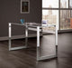 Hartford - Glass Top Writing Desk - Chrome – Writing Desks by CoasterEssence at Furniture Wholesale Plus , Nashville furniture store