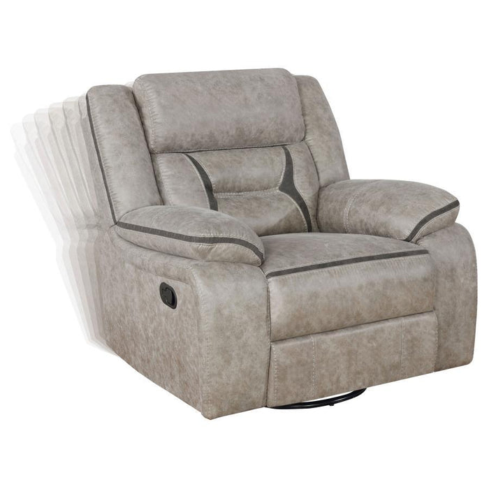 Greer - Upholstered Swivel Glider Recliner Chair - Premium Swivel Glider Chairs from CoasterEveryday - Just $549! Shop now at Furniture Wholesale Plus  We are the best furniture store in Nashville, Hendersonville, Goodlettsville, Madison, Antioch, Mount Juliet, Lebanon, Gallatin, Springfield, Murfreesboro, Franklin, Brentwood