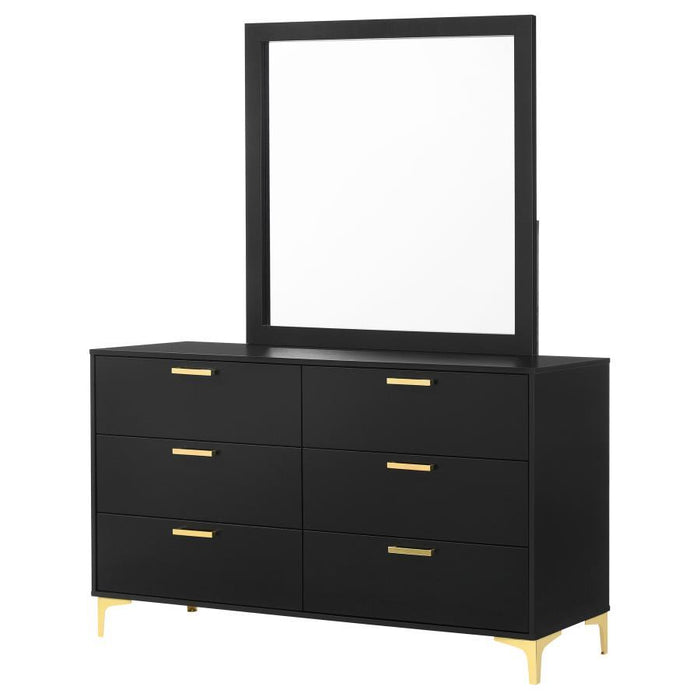 Kendall - 6-Drawer Dresser With Mirror – Dresser & Mirror by CoasterEveryday at Furniture Wholesale Plus , Nashville furniture store