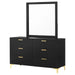 Kendall - 6-Drawer Dresser With Mirror – Dresser & Mirror by CoasterEveryday at Furniture Wholesale Plus , Nashville furniture store