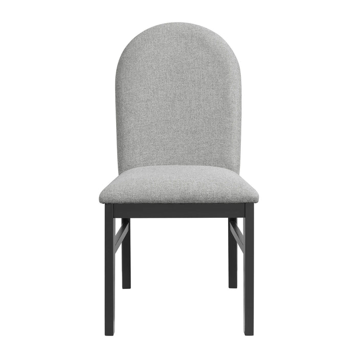 Edison - Dining Side Chair With Fabric (Set of 2) - Black And Light Gray – Chair Sets by Elements International at Furniture Wholesale Plus , Nashville furniture store