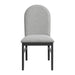 Edison - Dining Side Chair With Fabric (Set of 2) - Black And Light Gray – Chair Sets by Elements International at Furniture Wholesale Plus , Nashville furniture store