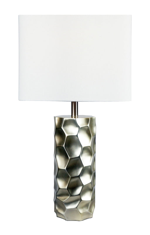 Table Lamp - Metallic And White - Premium Table Lamps from Crown Mark - Just $89! Shop now at Furniture Wholesale Plus  We are the best furniture store in Nashville, Hendersonville, Goodlettsville, Madison, Antioch, Mount Juliet, Lebanon, Gallatin, Springfield, Murfreesboro, Franklin, Brentwood