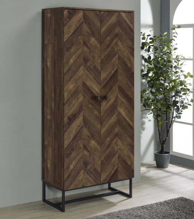 Carolyn - 2 Door Engineered Wood Accent Cabinet - Rustic Oak – Accent Cabinets by CoasterEveryday at Furniture Wholesale Plus , Nashville furniture store