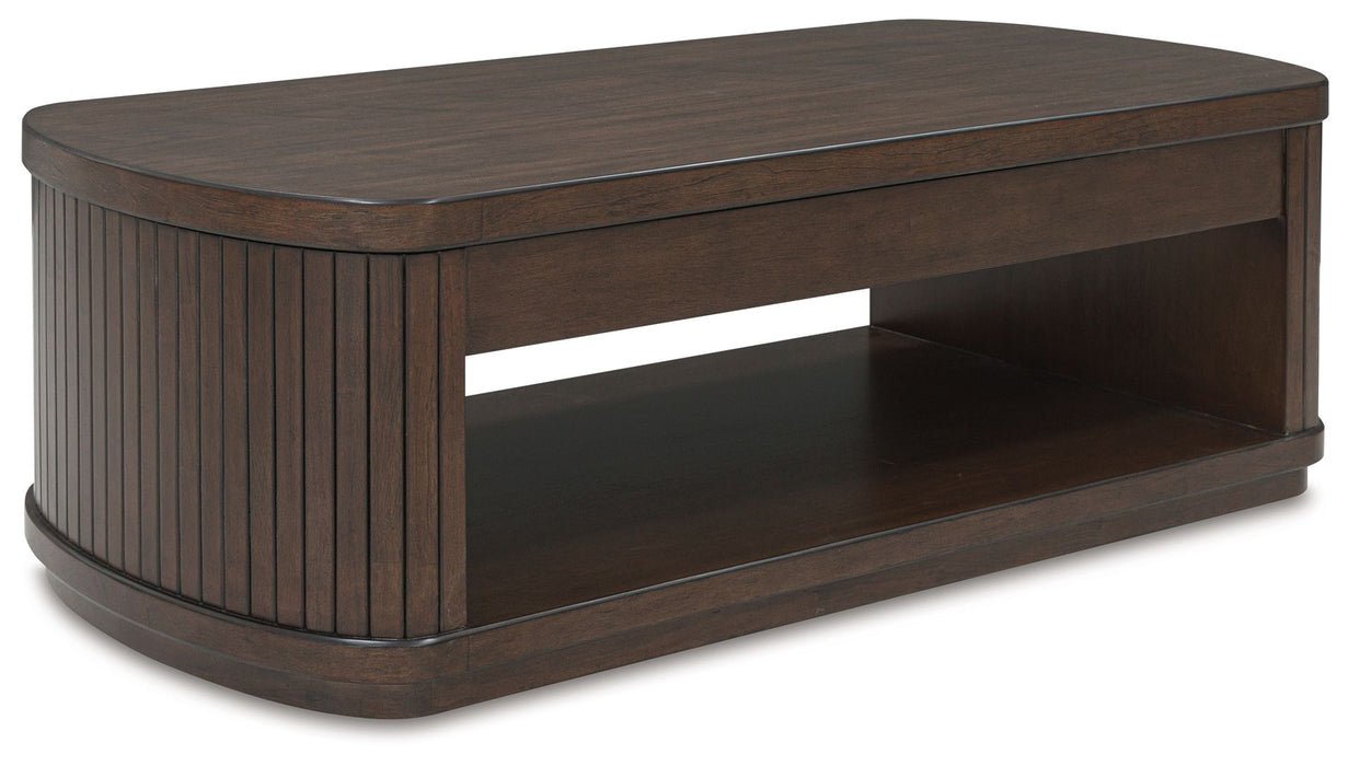 Korestone - Lift Top Cocktail Table - Dark Brown – Cocktail Tables by Signature Design by Ashley® at Furniture Wholesale Plus , Nashville furniture store
