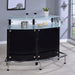 Keystone - Curved Glass Top Home Bar Wine Cabinet - Black – Wine Cabinets by CoasterEssence at Furniture Wholesale Plus , Nashville furniture store