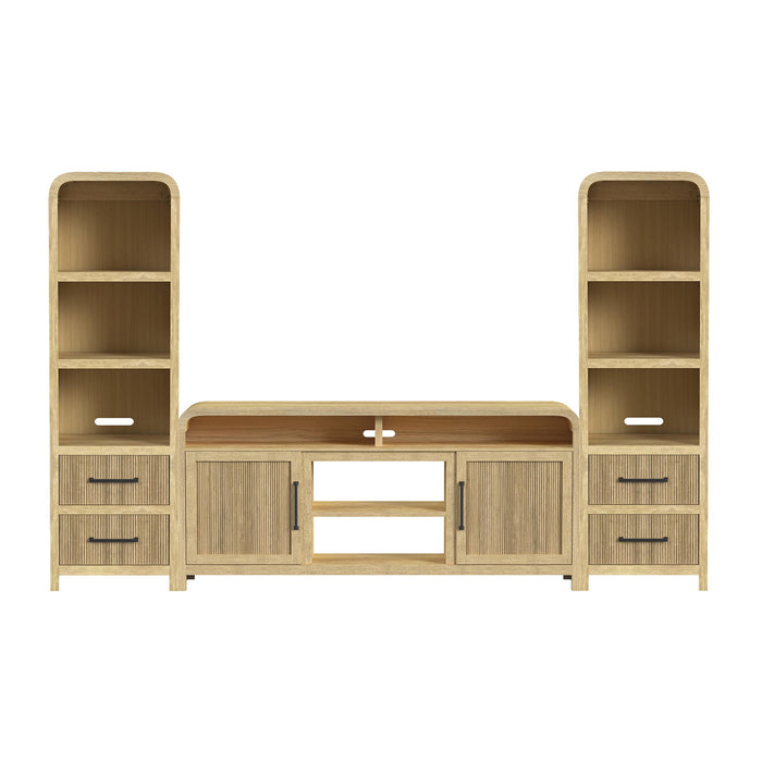 Ridgemont - 3 Piece Entertainment Unit With 70" TV Console – Entertainment Centers by Elements International at Furniture Wholesale Plus , Nashville furniture store
