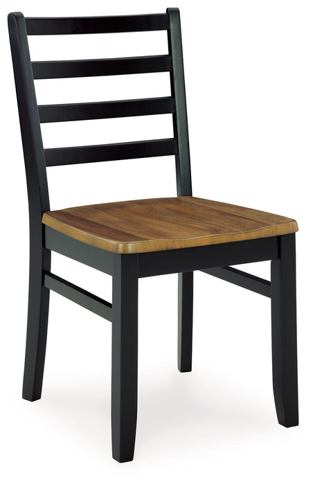Blondon - Brown / Black - Rectangular Drm Table Set (Set of 7) - Premium 7 Piece Dining Room Sets from Signature Design by Ashley® - Just $708! Shop now at Furniture Wholesale Plus  We are the best furniture store in Nashville, Hendersonville, Goodlettsville, Madison, Antioch, Mount Juliet, Lebanon, Gallatin, Springfield, Murfreesboro, Franklin, Brentwood