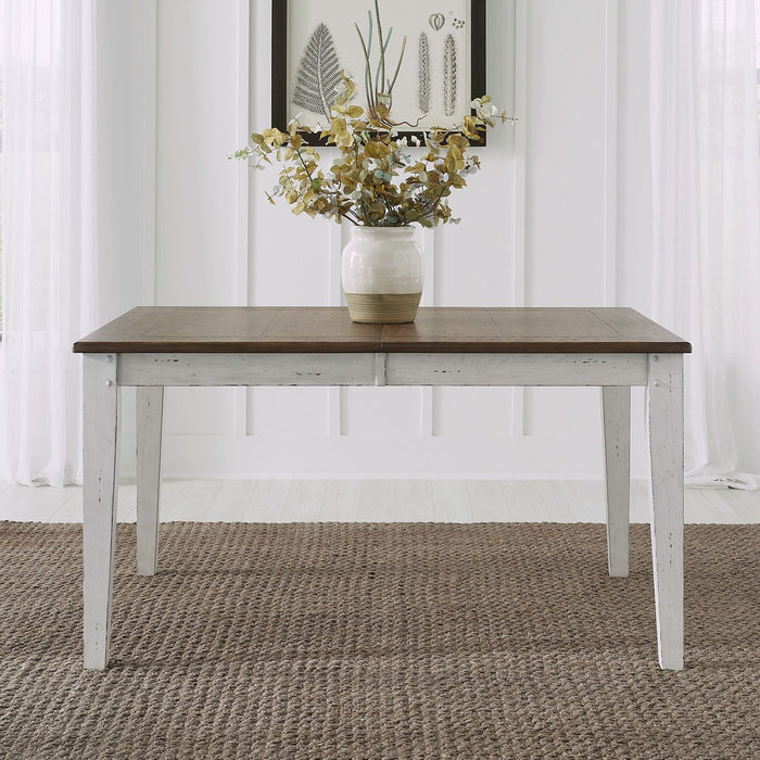 Al Fresco - Rectangular Leg Table - Graphite & Whitestone – Dining Tables by Liberty Furniture at Furniture Wholesale Plus , Nashville furniture store