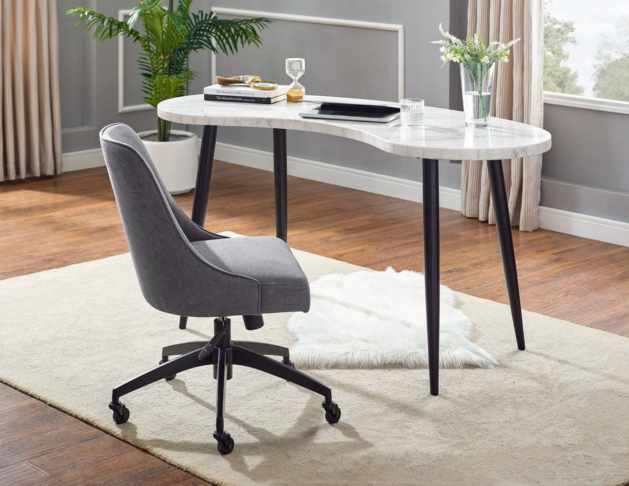 Kinsley - Desk And Chair - Dark Gray – 2 Piece Home Office Sets by Steve Silver Furniture at Furniture Wholesale Plus , Nashville furniture store