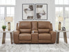 DeepWakes - Power Reclining Loveseat / Console / Adjustable Headrest - Caramel – Reclining Loveseats by Signature Design by Ashley® at Furniture Wholesale Plus , Nashville furniture store