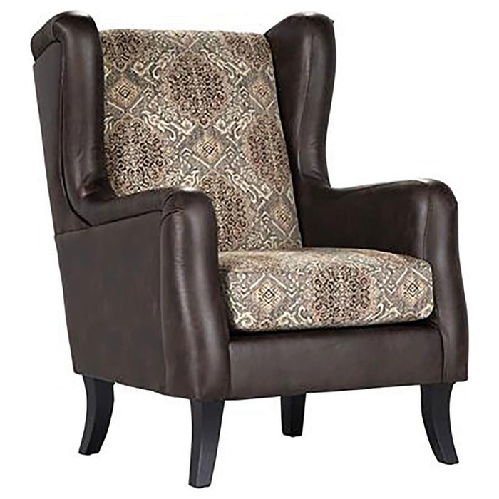 Elmbrook - Upholstered Wingback Accent Club Chair - Brown – Wingback Chairs by Coaster Fine Furniture at Furniture Wholesale Plus , Nashville furniture store