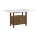 Carmela - Rectangular Counter Table With Marble Top - Brown / White – Counter Tables by Elements International at Furniture Wholesale Plus , Nashville furniture store