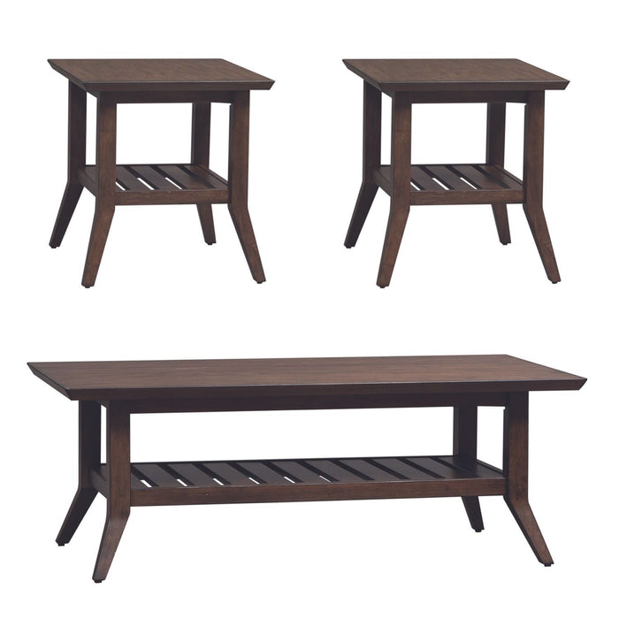 Ventura Blvd - 3 Piece Table Set - Bronze Spice – Table Sets by Liberty Furniture at Furniture Wholesale Plus , Nashville furniture store