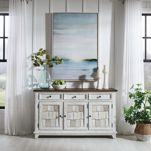 River Place - Accent Server - Riverstone White & Tobacco – Servers by Liberty Furniture at Furniture Wholesale Plus , Nashville furniture store