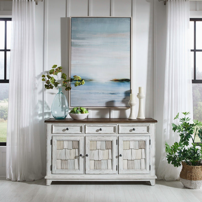 River Place - Accent Server - Riverstone White & Tobacco – Servers by Liberty Furniture at Furniture Wholesale Plus , Nashville furniture store