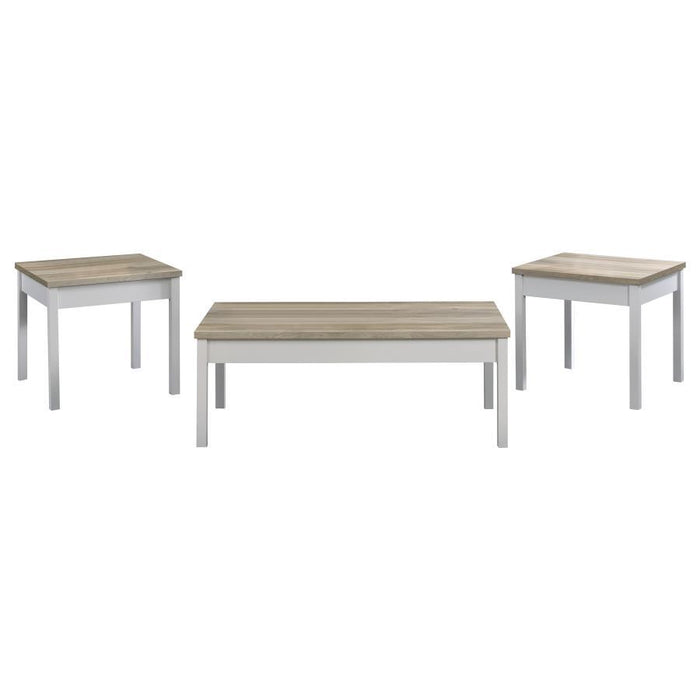 Stacie - 3 Piece Coffee Table Set - Distressed Pine – Table Sets by Coaster Fine Furniture at Furniture Wholesale Plus , Nashville furniture store