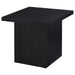 Devar - Square Engineered Laminate End Side Table - Black – End Tables by Coaster Fine Furniture at Furniture Wholesale Plus , Nashville furniture store