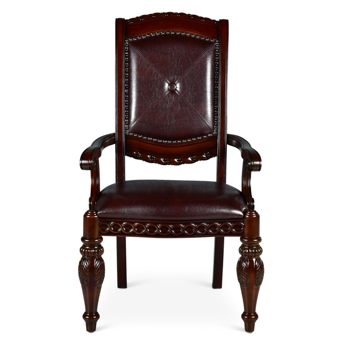 Antoinette - Arm Chair (Set of 2) - Dark Brown – Chair Sets by Steve Silver Furniture at Furniture Wholesale Plus , Nashville furniture store