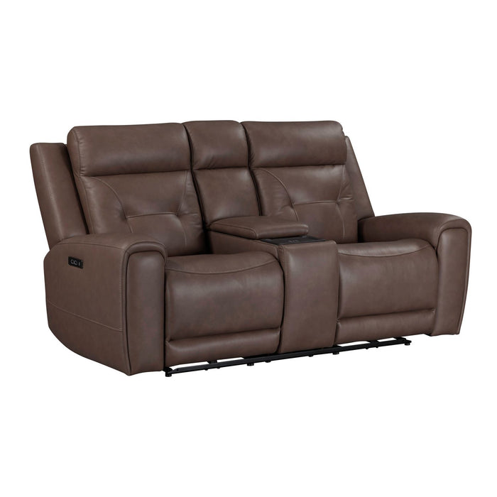 Beckham - Loveseat With Console P2 & ZG - Aline Saddle – Reclining Loveseats by Liberty Furniture at Furniture Wholesale Plus , Nashville furniture store