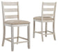 Skempton - Upholstered Barstool (Set of 2) - White – Stool Sets by Signature Design by Ashley® at Furniture Wholesale Plus , Nashville furniture store