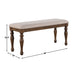 Joanna - Bench - Brown – Upholstered Benches by Steve Silver Furniture at Furniture Wholesale Plus , Nashville furniture store