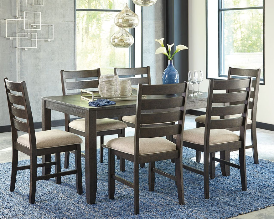 Rokane - Dining Room Table Set (Set of 7) - Brown – 7 Piece Dining Room Sets by Signature Design by Ashley® at Furniture Wholesale Plus , Nashville furniture store