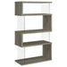 Emelle - 4-Shelf Glass Panel Bookshelf - Premium Standard Bookcases from CoasterEveryday - Just $229! Shop now at Furniture Wholesale Plus  We are the best furniture store in Nashville, Hendersonville, Goodlettsville, Madison, Antioch, Mount Juliet, Lebanon, Gallatin, Springfield, Murfreesboro, Franklin, Brentwood
