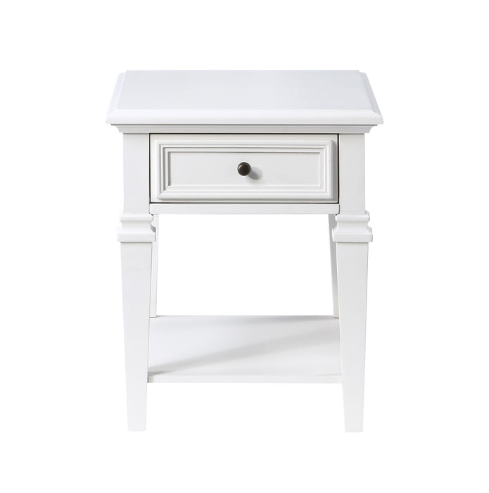 Charlestown - End Table - White – End Tables by Steve Silver Furniture at Furniture Wholesale Plus , Nashville furniture store