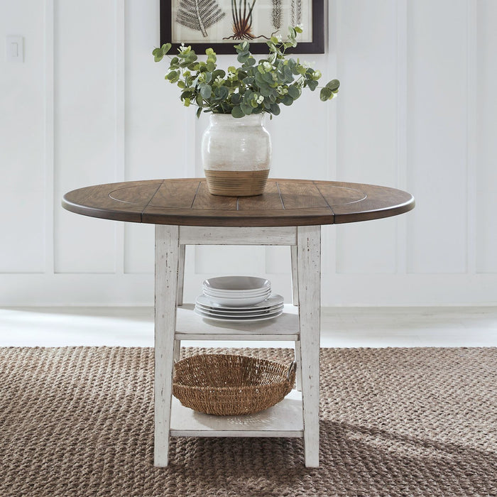 Al Fresco - Drop Leaf Table - Graphite & Whitestone – Dining Tables by Liberty Furniture at Furniture Wholesale Plus , Nashville furniture store