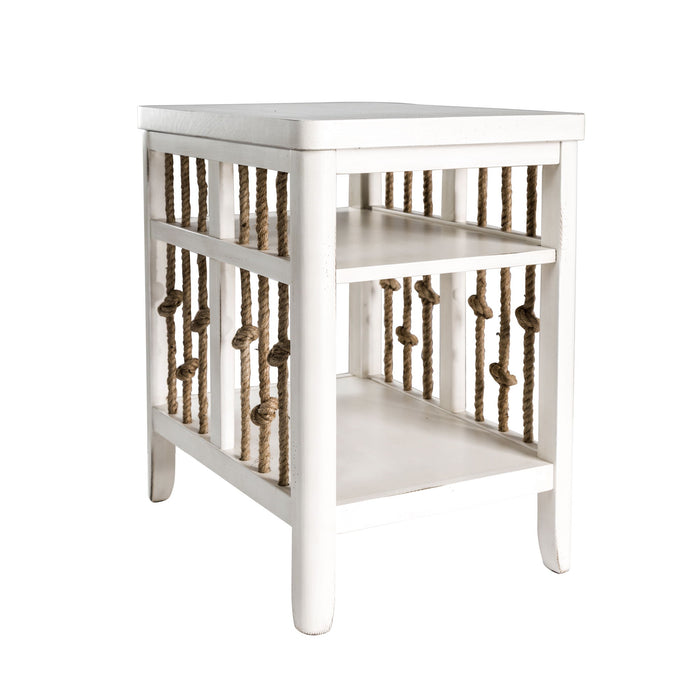 Dockside - Chair Side Table - White – Chair Side Tables by Liberty Furniture at Furniture Wholesale Plus , Nashville furniture store