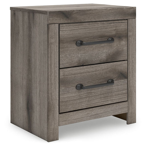 Graystorm - Two Drawer Night Stand - Brown Gray – Nightstands w/ Charging Stations by Signature Design by Ashley® at Furniture Wholesale Plus , Nashville furniture store