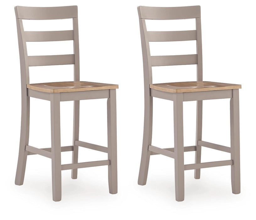 Harperfeld - Barstool (Set of 2) - Natural / Gray – Stool Sets by Signature Design by Ashley® at Furniture Wholesale Plus , Nashville furniture store