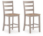 Harperfeld - Barstool (Set of 2) - Natural / Gray – Stool Sets by Signature Design by Ashley® at Furniture Wholesale Plus , Nashville furniture store