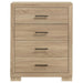 Arielle - 4-Drawer Bedroom Chest Of Drawers - Light Oak – Accent Chests by Coaster Fine Furniture at Furniture Wholesale Plus , Nashville furniture store