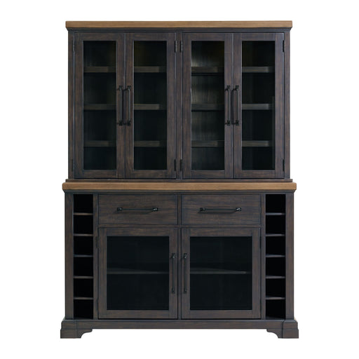 Montrose - Server And Hutch With LED Light - Espresso And Brown – Hutches & Buffets by Elements International at Furniture Wholesale Plus , Nashville furniture store