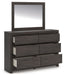 Fraluna - 3 Pc. - Queen Panel Storage Bed, Dresser And Mirror - Charcoal – 3 Piece Bedroom Sets by Signature Design by Ashley® at Furniture Wholesale Plus , Nashville furniture store