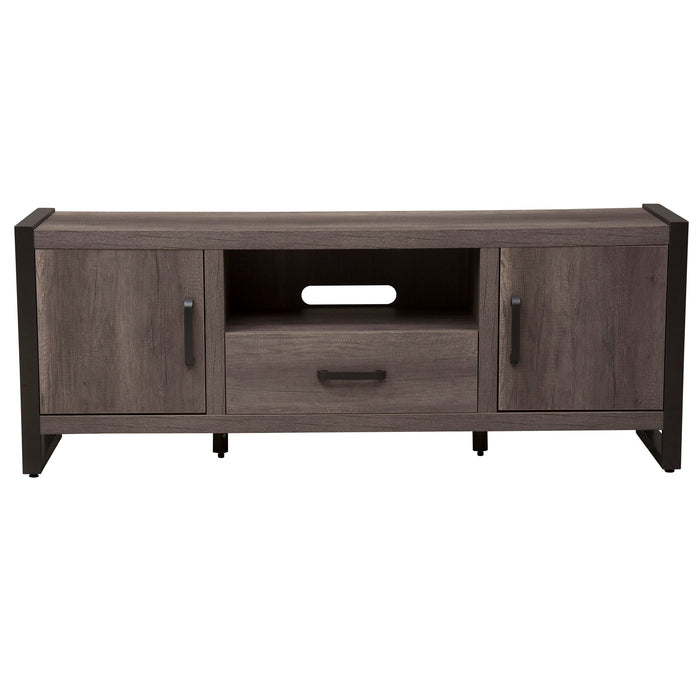 Tanners Creek - Entertainment TV Stand - Dark Gray – TV Stands by Liberty Furniture at Furniture Wholesale Plus , Nashville furniture store