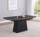 Potero - Faux Marble Extension Leaf Dining Table - Black - Premium Dining Tables with Extensions from Coaster Fine Furniture - Just $1149! Shop now at Furniture Wholesale Plus  We are the best furniture store in Nashville, Hendersonville, Goodlettsville, Madison, Antioch, Mount Juliet, Lebanon, Gallatin, Springfield, Murfreesboro, Franklin, Brentwood