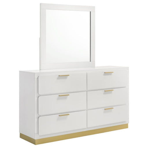 Caraway - 6-Drawer Bedroom Dresser With Mirror – Dresser & Mirror by Coaster Fine Furniture at Furniture Wholesale Plus , Nashville furniture store