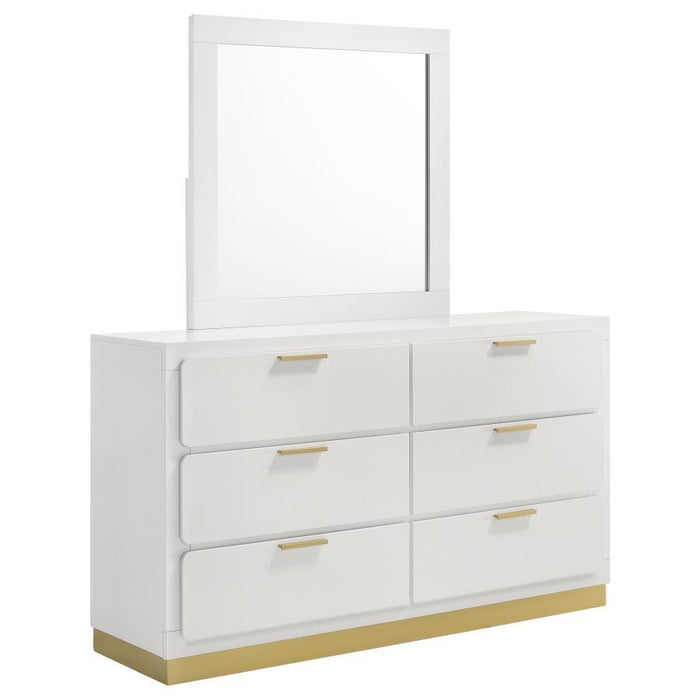 Caraway - 6-Drawer Bedroom Dresser With Mirror – Dresser & Mirror by Coaster Fine Furniture at Furniture Wholesale Plus , Nashville furniture store